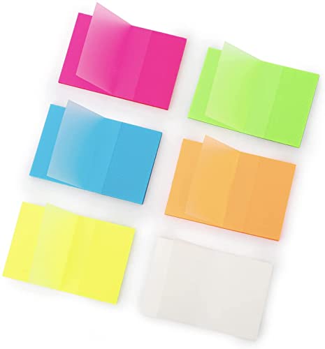 YUBX 300 Blätter Transparentes Haftnotizen, Transparente Sticky Notes Klebezettel 6 Packungen, durchscheinende Notizblöcke, beschreibbar, selbstklebend für Erinnerung, Planer, Nachricht (76 x 50 mm) von YUBX