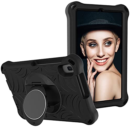 Schutzhülle für Huawei MediaPad M6 8,3 Zoll Tablet-Schutzhülle für Kinder, stoßfest, mit drehbarem, leichtem und robustem Ständer, Schultergurt, Rückseite (Farbe: Schwarz) von YUCHAOH