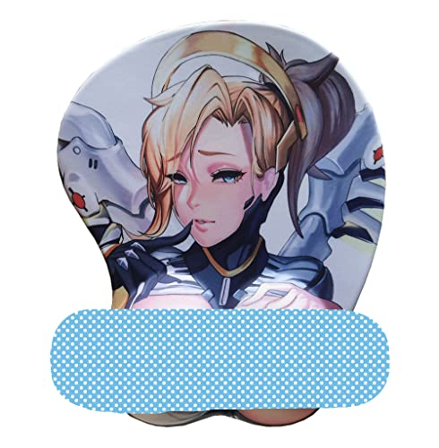 YUDUODUO Fonyellpad 3D Mauspads Anime Gaming Mauspads mit Handballenauflage Silikagel Schreibtischunterlage 2Wege Haut für Büro, PC, Laptop von YUDUODUO