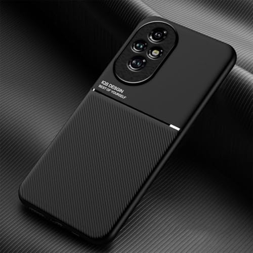 YUECXIN Hülle für Honor 200 Pro, Schlicht Klassisch Textur Seidig Berühren Handyhülle, Ultra Dünn Weich Stoßfest rutschfest TPU Silikon Bumper Schutzhülle. Schwarz von YUECXIN