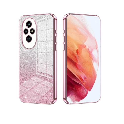 YUECXIN Hülle für Honor 200 mit Glitzerkarton mit Farbverlauf, Galvanisierte Kanten Handyhülle, Ultra Dünn Stoßfest Weich Silikon TPU Bumper Schutzhülle, Rosa YUECXIN Hülle für Honor 200 mit Glitzerkarton mit Farbverlauf, Galvanisierte Kanten Handyhülle, Ultra Dünn Stoßfest Weich Silikon TPU Bumper Schutzhülle, Rosa von YUECXIN