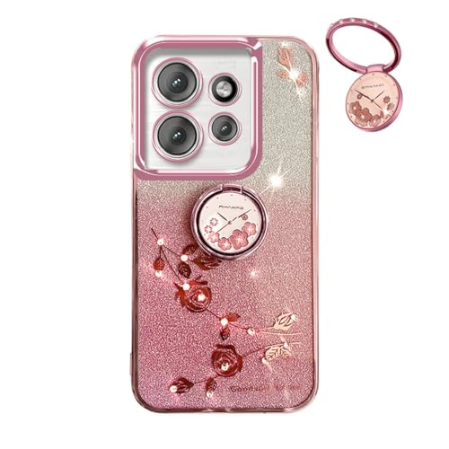 YUECXIN Hülle für Motorola Edge 50 Neo 5G mit Glänzende Blumen Ring Ständer, Niedliche Bling Frauen Mädchen Handyhülle, Ultra Dünn Stoßfest Weich TPU Silikon Schutzhülle, Rosa YUECXIN Hülle für Motorola Edge 50 Neo 5G mit Glänzende Blumen Ring Ständer, Niedliche Bling Frauen Mädchen Handyhülle, Ultra Dünn Stoßfest Weich TPU Silikon Schutzhülle, Rosa von YUECXIN