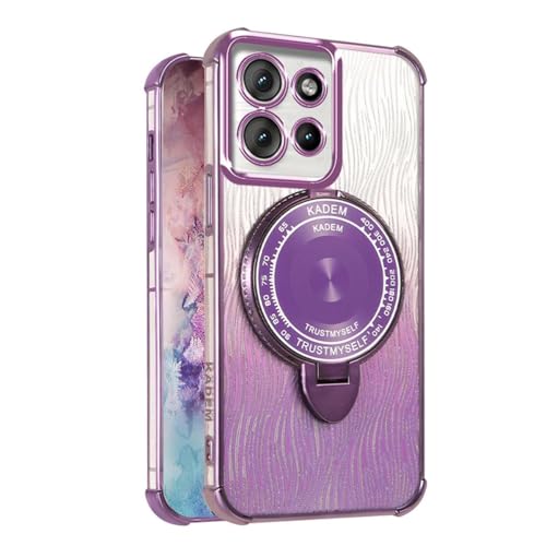 YUECXIN Hülle für Motorola Moto G75 5G mit Schminkspiegel, Ultra Dünn Stoßfest Weich TPU Silikon Ständer Handyhülle, Luxuriös Glänzend Pailletten Bling Schutzhülle, Lila YUECXIN Hülle für Motorola Moto G75 5G mit Schminkspiegel, Ultra Dünn Stoßfest Weich TPU Silikon Ständer Handyhülle, Luxuriös Glänzend Pailletten Bling Schutzhülle, Lila von YUECXIN