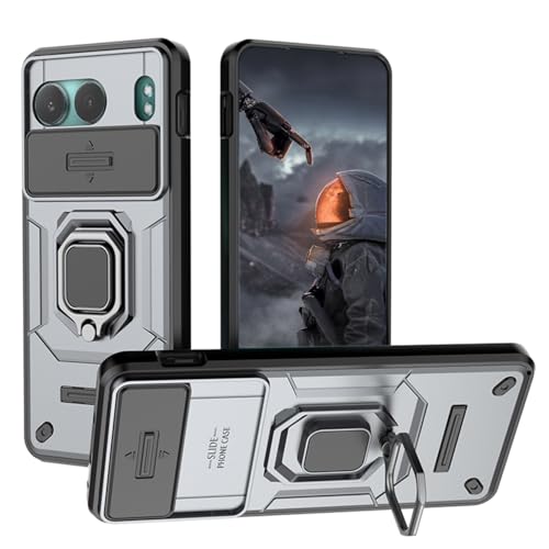YUECXIN Hülle für OnePlus Nord 4 5G mit Kameraabdeckung und 360° Drehen Ring Ständer, Hart PC Back&Weiche TPU Bumper Silikon Stoßfest Rüstung Case Schutzhülle, Grau YUECXIN Hülle für OnePlus Nord 4 5G mit Kameraabdeckung und 360° Drehen Ring Ständer, Hart PC Back&Weiche TPU Bumper Silikon Stoßfest Rüstung Case Schutzhülle, Grau von YUECXIN