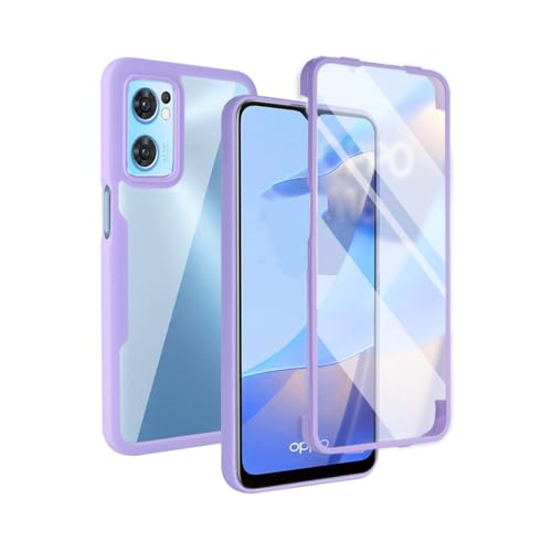 YUECXIN Hülle für Oppo Find X5 Lite mit Eingebautem Displayschutz Klare 360° Rundumschutz Schutzhülle, Robust Stoßfest Kratzfeste Silicone TPU Bumper Handyhülle, Lila YUECXIN Hülle für Oppo Find X5 Lite mit Eingebautem Displayschutz Klare 360° Rundumschutz Schutzhülle, Robust Stoßfest Kratzfeste Silicone TPU Bumper Handyhülle, Lila von YUECXIN
