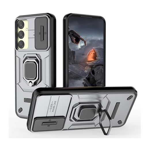 YUECXIN Hülle für Samsung Galaxy A56 5G/Samsung Galaxy A36 5G mit Kameraabdeckung und 360° Drehen Ring Ständer, Hart PC Back&Weiche TPU Bumper Silikon Stoßfest Rüstung Case Schutzhülle, Grau YUECXIN Hülle für Samsung Galaxy A56 5G/Samsung Galaxy A36 5G mit Kameraabdeckung und 360° Drehen Ring Ständer, Hart PC Back&Weiche TPU Bumper Silikon Stoßfest Rüstung Case Schutzhülle, Grau von YUECXIN