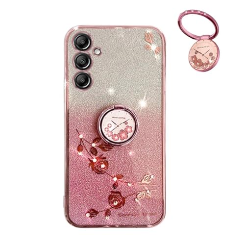 YUECXIN Hülle für Samsung Galaxy S24 FE 5G mit Glänzende Blumen Ring Ständer, Niedliche Bling Frauen Mädchen Handyhülle, Ultra Dünn Stoßfest Weich TPU Silikon Schutzhülle, Rosa YUECXIN Hülle für Samsung Galaxy S24 FE 5G mit Glänzende Blumen Ring Ständer, Niedliche Bling Frauen Mädchen Handyhülle, Ultra Dünn Stoßfest Weich TPU Silikon Schutzhülle, Rosa von YUECXIN