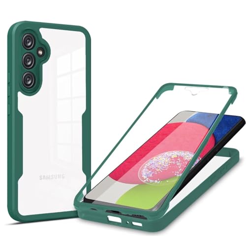 YUECXIN Hülle für Samsung Galaxy S24 FE mit Eingebautem Displayschutz Klare 360° Rundumschutz Schutzhülle, Robust Stoßfest Kratzfeste Silicone TPU Bumper Handyhülle, Grün YUECXIN Hülle für Samsung Galaxy S24 FE mit Eingebautem Displayschutz Klare 360° Rundumschutz Schutzhülle, Robust Stoßfest Kratzfeste Silicone TPU Bumper Handyhülle, Grün von YUECXIN