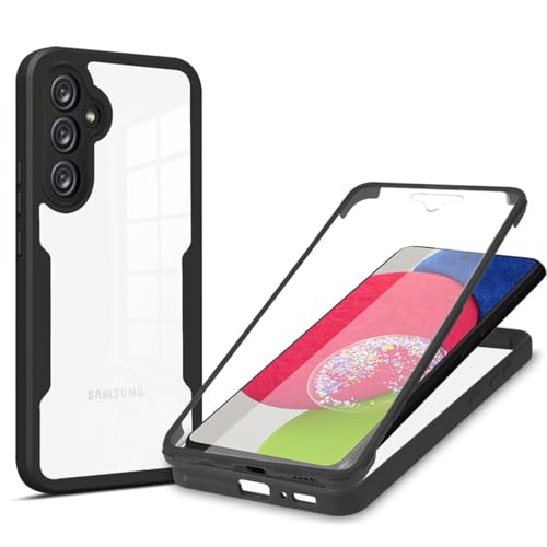 YUECXIN Hülle für Samsung Galaxy S24 FE mit Eingebautem Displayschutz Klare 360° Rundumschutz Schutzhülle, Robust Stoßfest Kratzfeste Silicone TPU Bumper Handyhülle, Schwarz YUECXIN Hülle für Samsung Galaxy S24 FE mit Eingebautem Displayschutz Klare 360° Rundumschutz Schutzhülle, Robust Stoßfest Kratzfeste Silicone TPU Bumper Handyhülle, Schwarz von YUECXIN