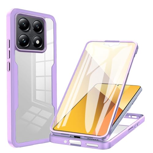 YUECXIN Hülle für Xiaomi 14T Pro mit Eingebautem Displayschutz Klare 360° Rundumschutz Schutzhülle, Robust Stoßfest Kratzfeste Silicone TPU Bumper Handyhülle, Lila YUECXIN Hülle für Xiaomi 14T Pro mit Eingebautem Displayschutz Klare 360° Rundumschutz Schutzhülle, Robust Stoßfest Kratzfeste Silicone TPU Bumper Handyhülle, Lila von YUECXIN