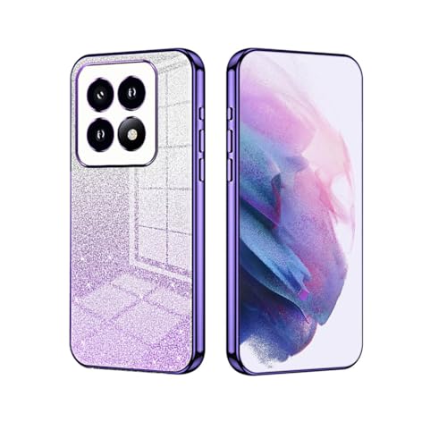 YUECXIN Hülle für Xiaomi 14T mit Glitzerkarton mit Farbverlauf, Galvanisierte Kanten Handyhülle, Ultra Dünn Stoßfest Weich Silikon TPU Bumper Schutzhülle, Lila YUECXIN Hülle für Xiaomi 14T mit Glitzerkarton mit Farbverlauf, Galvanisierte Kanten Handyhülle, Ultra Dünn Stoßfest Weich Silikon TPU Bumper Schutzhülle, Lila von YUECXIN