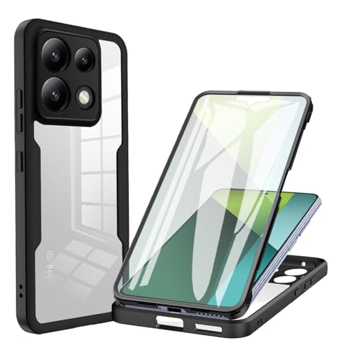 YUECXIN Hülle für Xiaomi Poco F6 Pro 5G mit Eingebautem Displayschutz Klare 360° Rundumschutz Schutzhülle, Robust Stoßfest Kratzfeste Silicone TPU Bumper Handyhülle, Schwarz YUECXIN Hülle für Xiaomi Poco F6 Pro 5G mit Eingebautem Displayschutz Klare 360° Rundumschutz Schutzhülle, Robust Stoßfest Kratzfeste Silicone TPU Bumper Handyhülle, Schwarz von YUECXIN