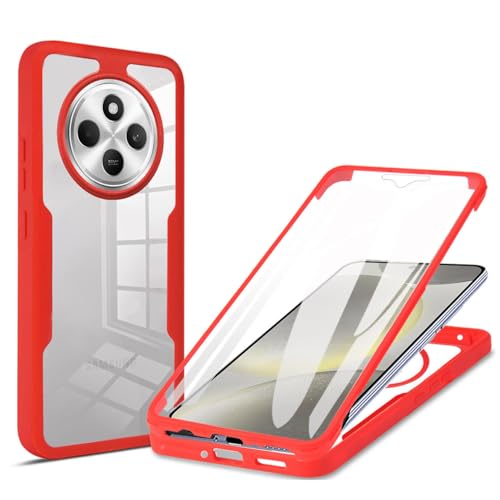 YUECXIN Hülle für Xiaomi Redmi 14C 4G/Redmi A4 5G/Poco C75 mit Eingebautem Displayschutz Klare 360° Rundumschutz Schutzhülle, Robust Stoßfest Kratzfeste Silicone TPU Bumper Handyhülle, Rot YUECXIN Hülle für Xiaomi Redmi 14C 4G/Redmi A4 5G/Poco C75 mit Eingebautem Displayschutz Klare 360° Rundumschutz Schutzhülle, Robust Stoßfest Kratzfeste Silicone TPU Bumper Handyhülle, Rot von YUECXIN