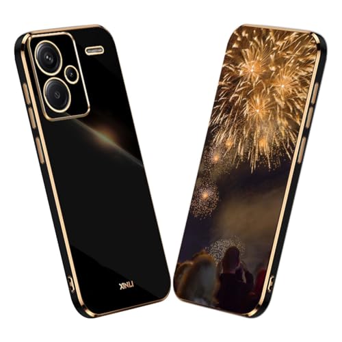 YUECXIN Hülle für Xiaomi Redmi Note 13 Pro+ Plus 5G, Ultra Dünn Weich Silikon TPU Handyhülle, Klassischer Gnade Galvanisierter Goldrahmen Stoßfeste Sturzsichere Schutzhülle, Schwarz YUECXIN Hülle für Xiaomi Redmi Note 13 Pro+ Plus 5G, Ultra Dünn Weich Silikon TPU Handyhülle, Klassischer Gnade Galvanisierter Goldrahmen Stoßfeste Sturzsichere Schutzhülle, Schwarz von YUECXIN