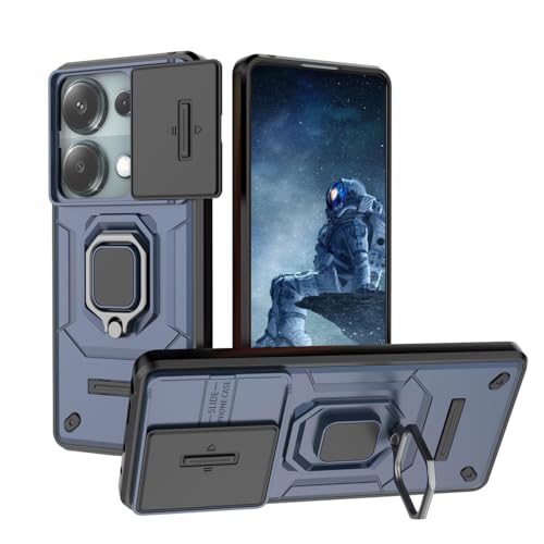 YUECXIN Hülle für Xiaomi Redmi Note 13 Pro 4G / Poco M6 Pro 4G mit Kameraabdeckung und 360° Drehen Ring Ständer, Hart PC Back&Weiche TPU Bumper Silikon Stoßfest Rüstung Case Schutzhülle, Blau YUECXIN Hülle für Xiaomi Redmi Note 13 Pro 4G / Poco M6 Pro 4G mit Kameraabdeckung und 360° Drehen Ring Ständer, Hart PC Back&Weiche TPU Bumper Silikon Stoßfest Rüstung Case Schutzhülle, Blau von YUECXIN
