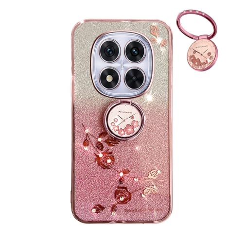 YUECXIN Hülle für Xiaomi Redmi Note 14 Pro 5G/Poco X7 5G mit Glänzende Blumen Ring Ständer, Niedliche Bling Frauen Mädchen Handyhülle, Ultra Dünn Stoßfest Weich TPU Silikon Schutzhülle, Rosa YUECXIN Hülle für Xiaomi Redmi Note 14 Pro 5G/Poco X7 5G mit Glänzende Blumen Ring Ständer, Niedliche Bling Frauen Mädchen Handyhülle, Ultra Dünn Stoßfest Weich TPU Silikon Schutzhülle, Rosa von YUECXIN