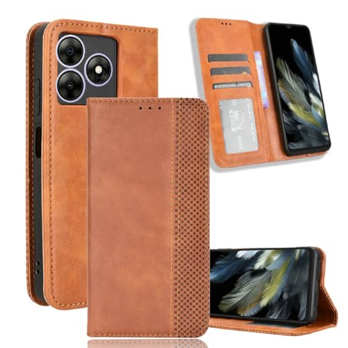 YUECXIN Klapphülle Handyhülle für Blackview Wave 8C/Wave 8/OSCAL Flat 2 Hülle, Premium Folio PU Lederhülle mit Ständer Brieftasche Kartenfächer, Stoßfeste Magnetische Schutzhülle, Braun YUECXIN Klapphülle Handyhülle für Blackview Wave 8C/Wave 8/OSCAL Flat 2 Hülle, Premium Folio PU Lederhülle mit Ständer Brieftasche Kartenfächer, Stoßfeste Magnetische Schutzhülle, Braun von YUECXIN