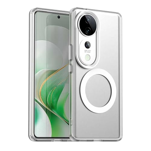 YUECXIN Magnetisch Hülle für Vivo V40 5G / Vivo V40 Pro 5G Kompatibel mit MagSafe Kabellosem Laden, Ultra Dünn Durchscheinende Matt Handyhülle TPU Stoßfest Schutzhülle. Weiß YUECXIN Magnetisch Hülle für Vivo V40 5G / Vivo V40 Pro 5G Kompatibel mit MagSafe Kabellosem Laden, Ultra Dünn Durchscheinende Matt Handyhülle TPU Stoßfest Schutzhülle. Weiß von YUECXIN