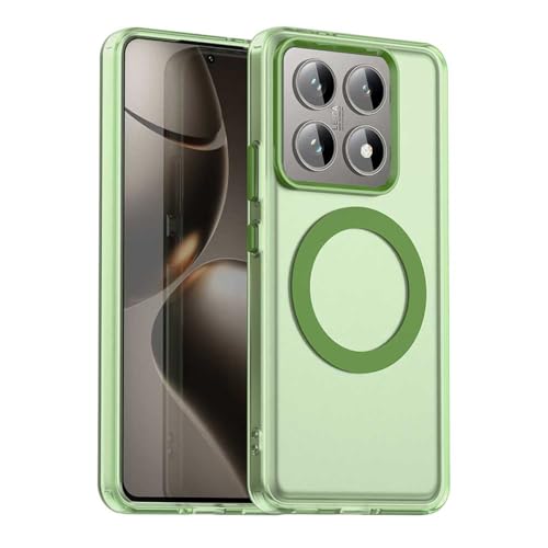 YUECXIN Magnetisch Hülle für Xiaomi 14T Kompatibel mit MagSafe Kabellosem Laden, Ultra Dünn Durchscheinende Matt Handyhülle TPU Stoßfest Schutzhülle. Grün YUECXIN Magnetisch Hülle für Xiaomi 14T Kompatibel mit MagSafe Kabellosem Laden, Ultra Dünn Durchscheinende Matt Handyhülle TPU Stoßfest Schutzhülle. Grün von YUECXIN
