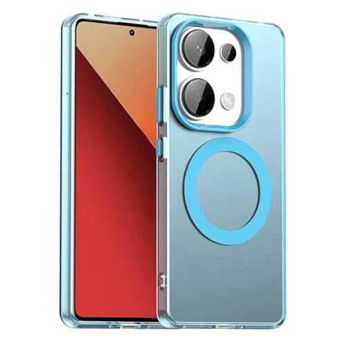 YUECXIN Magnetisch Hülle für Xiaomi Redmi Note 13 Pro 4G / Poco M6 Pro 4G Kompatibel mit MagSafe Kabellosem Laden, Ultra Dünn Durchscheinende Matt Handyhülle TPU Stoßfest Schutzhülle. Blau YUECXIN Magnetisch Hülle für Xiaomi Redmi Note 13 Pro 4G / Poco M6 Pro 4G Kompatibel mit MagSafe Kabellosem Laden, Ultra Dünn Durchscheinende Matt Handyhülle TPU Stoßfest Schutzhülle. Blau von YUECXIN
