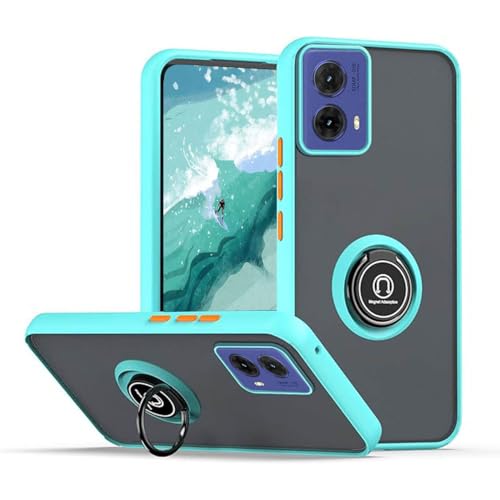 YUECXIN Schutzhülle für Motorola Moto G85 5G Hülle mit Drehen Ring Ständer, Ultradünn Matt Hart PC Zurück, Weiche TPU Bumper Premium Stoßfest Silikon Handyhülle, Himmelblau YUECXIN Schutzhülle für Motorola Moto G85 5G Hülle mit Drehen Ring Ständer, Ultradünn Matt Hart PC Zurück, Weiche TPU Bumper Premium Stoßfest Silikon Handyhülle, Himmelblau von YUECXIN