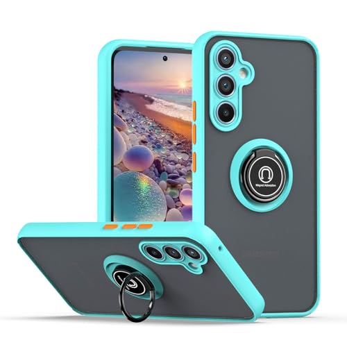 YUECXIN Schutzhülle für Samsung Galaxy S24 FE Hülle mit Drehen Ring Ständer, Ultradünn Matt Hart PC Zurück, Weiche TPU Bumper Premium Stoßfest Silikon Handyhülle, Himmelblau YUECXIN Schutzhülle für Samsung Galaxy S24 FE Hülle mit Drehen Ring Ständer, Ultradünn Matt Hart PC Zurück, Weiche TPU Bumper Premium Stoßfest Silikon Handyhülle, Himmelblau von YUECXIN