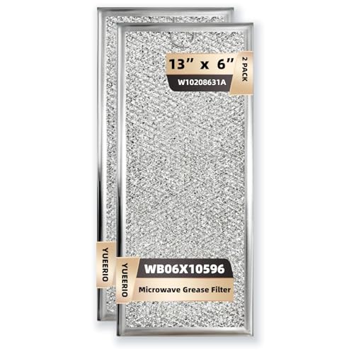 YUEERIO Mikrowellen Fettfilter ca. 33.0 cm x 15.2 cm Mikrowelle Backofen Fettfilter Ersatz für Whirlpool GE Mikrowellen Pack 2 von YUEERIO