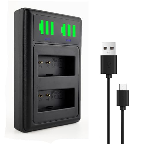 YUEFANSEN LP-E10 Batterieladegerät LC-E10 LC-E10C Doppelsteckplatz Ladegerät USB 10W Ladespee mit LCD Display Kompatibel mit Canon EOS Rebel T7 T6 T5 T3 T100 4000D 3000D 2000D 1500D 1300D 1200D 1100D YUEFANSEN LP-E10 Batterieladegerät LC-E10 LC-E10C Doppelsteckplatz Ladegerät USB 10W Ladespee mit LCD Display Kompatibel mit Canon EOS Rebel T7 T6 T5 T3 T100 4000D 3000D 2000D 1500D 1300D 1200D 1100D von YUEFANSEN