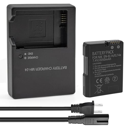 YUEFANSEN MH-24 Akku Ladegerät & EN-EL14 EN-EL14a Akkupack 2050mAh Kompatibel mit Nikon D3100 D3200 D3300 D3400 D3500 D5100 D5200 D5300 D5500 D5600 DF Coolpix P7 000 P7100 P7700 P7800 Kameras YUEFANSEN MH-24 Akku Ladegerät & EN-EL14 EN-EL14a Akkupack 2050mAh Kompatibel mit Nikon D3100 D3200 D3300 D3400 D3500 D5100 D5200 D5300 D5500 D5600 DF Coolpix P7 000 P7100 P7700 P7800 Kameras von YUEFANSEN