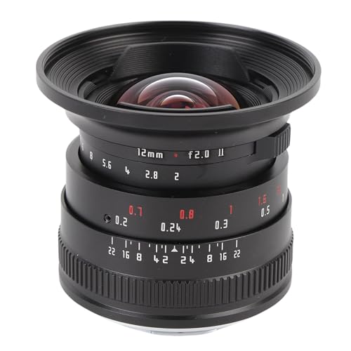12mm F/2.0 Manual Focus Kompaktweitwinkel-Perspektive Objektiv für X-pro X-e1 X-e2 X-a5 X-a7 X-s10 X-s1 X-m5 (Black) von YUEHISY