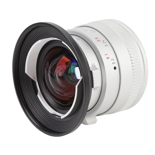 12mm F/2.0 Manual Focus Kompaktweitwinkel-Perspektive Objektiv für X-pro X-e1 X-e2 X-a5 X-a7 X-s10 X-s1 X-m5 (Silver) von YUEHISY