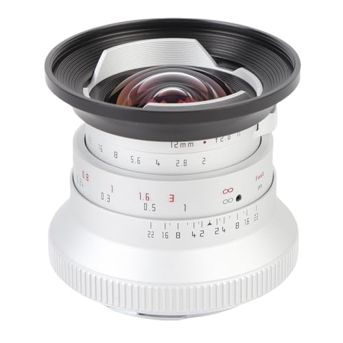 12mm F2.0 Große Blende Manuelle Fokus -Prime -Objektiv APs C Z Mount Porträtlinse für Z50 ZFC Z30 Z6I Z7II -Kameras (Silver) von YUEHISY
