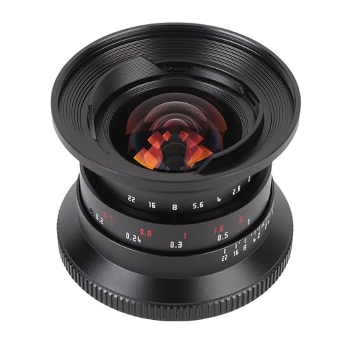 12mm F2.0 Weitwinkelhandbuch APS-C Focus Fixes Objektiv, Geklickte Aperture-Design für RF-Montierungspflicht für R7 R10 R50 R100 RP R5 R6 (Black) von YUEHISY