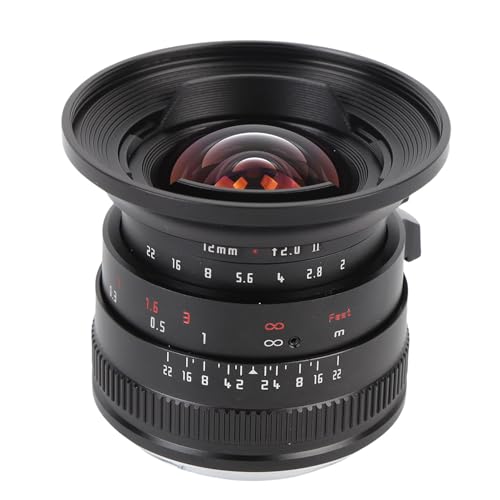 12mm F2.0 Weitwinkelhandbuch APS-C Fokus für NEX E Mount Objektiv, Geklicktes Aperture-Design für A6400 A6500 A6600 ZVE-10 ZV-E1 A7II A73 (Black) von YUEHISY