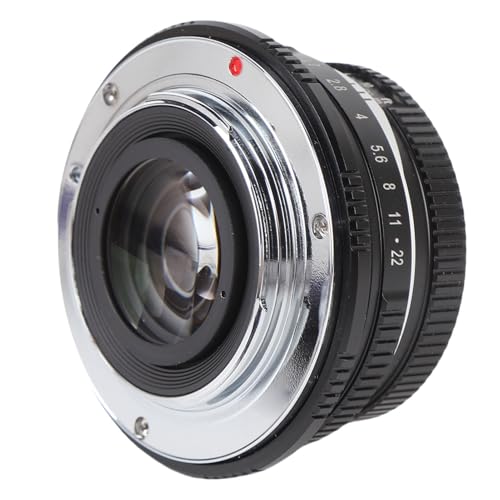 25mm F1.7 Handbuch Objektiv - Große Blende und Zoom -Burst -Effekt für M4/3 -Kameras, Leichte Aluminiumlegierung mit 10 -Blatt -Bokeh (20 cm Enger Fokus (Black) von YUEHISY