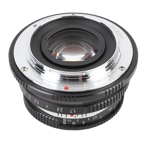 25mm F1.7 Prime Objektiv, Kamera Handbuch Fokussierungs Objektiv 25mm F1.7 FX Mount Manual Focusing für Fuji X-E1 X-E2 X-A5 X-A7 X-S10 X-S1 X-M5 (Black) von YUEHISY
