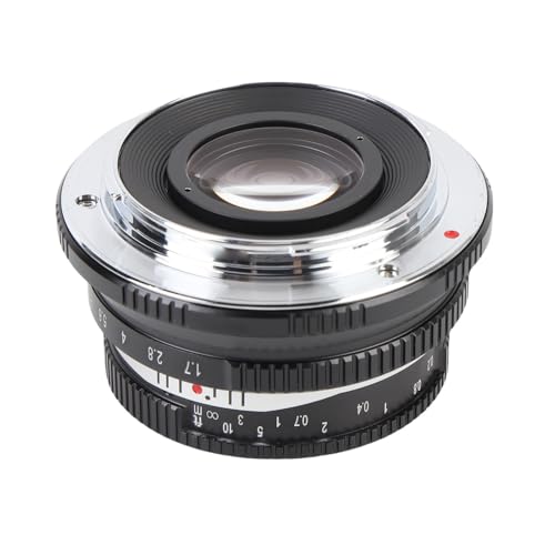 25mm F1.7 Prime Objektiv, Manueller Fokus Fester Cameralen, Nex Mount E Mount Camera Objektiv für A6400 A6500 A6600 10 1 A7II A73 (Black) von YUEHISY