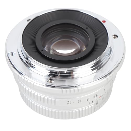 25mm F1.7 Prime Objektiv, Manueller Fokus Fester Cameralen, Nex Mount E Mount Camera Objektiv für A6400 A6500 A6600 10 1 A7II A73 (Silver) von YUEHISY