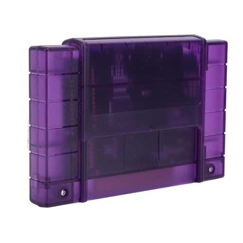 3000 in 1 Auto-Save-Spielpatrone mit 8-GB-Speicherkarte für Super SFC-Konsole, Relive Classics Unterstützt Bis zu 32 GB (Transparentes Lila) von YUEHISY
