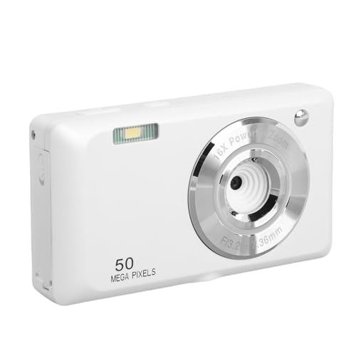 4K-Digitalkamera, 50-MP-FHD-Autofokuskamera mit 16-fachem Zoom, Anti-Shake, 2,7-Zoll-Bildschirm, Integriertem Fülllicht, Webcam-Funktion, Kompaktem Design für Vlog-Videos 4K-Digitalkamera, 50-MP-FHD-Autofokuskamera mit 16-fachem Zoom, Anti-Shake, 2,7-Zoll-Bildschirm, Integriertem Fülllicht, Webcam-Funktion, Kompaktem Design für Vlog-Videos von YUEHISY