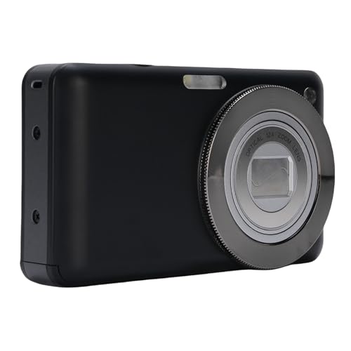 4K Digitalkamera mit 64MP 20-Fach Zoom, WLAN-Transfer, AF-Autofokus, Eingebauter Blitz, 3 "kleine Kamera Zum Vlogging, Reisen (Black) von YUEHISY