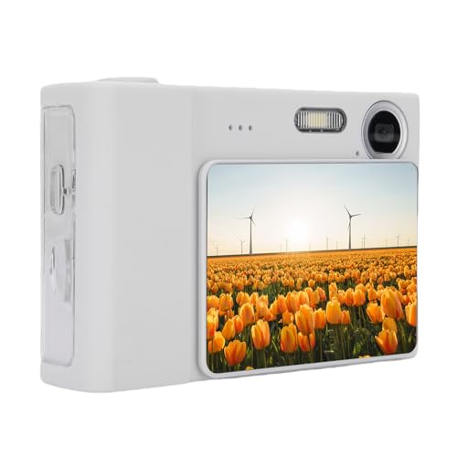 Digitalkamera, 48MP 2.4in HD -Bildschirm -Selfie -Kompakt Kleine Kamera mit Autofokus 1080p Vlogging -Kamera für Teenager, Kinder, Kinder (White) von YUEHISY