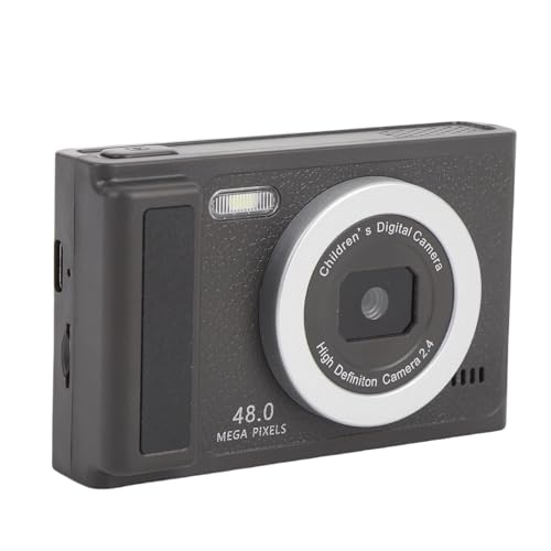 Digitalkamera, 48MP FHD 1080p 2.4 '' Dual -Kamera mit Automatischen Schönheitsfiltern, Kompaktpunkten und Schießkamera Zum Reise -Vlogging (Black) von YUEHISY