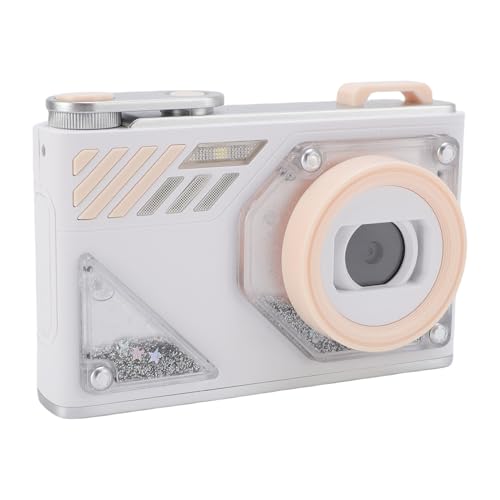 Digitalkamera, Autofokus FHD 1080p 48MP Kamera mit 8X Zoom, Vorderem Heck 2 Objektiv, Anti -Shake, Fülllicht, Einzigartiges Leuchtendes Design, Kompakt für Jungen Mädchen (White) von YUEHISY