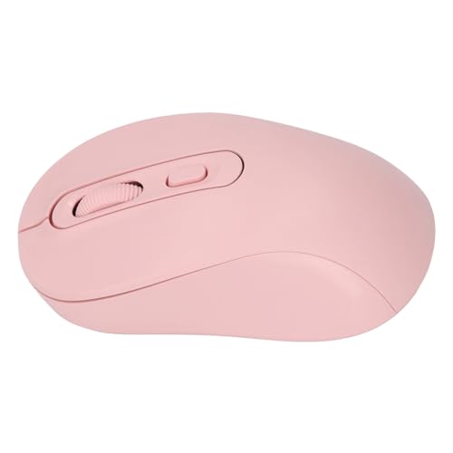 YUEHISY 2,4 GHz Dual Mode Wireless Maus mit Empfänger, Wiederaufladbare Ruhbare Tragbare Computermaus, 800 1600 2400 DPI -Werte für Tablet -Laptop (Rose) von YUEHISY