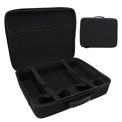 YUEHISY Hartschalen-Tragetasche für PS, Tragbare Spielkonsolen-Reisetasche mit Weichem Futter, Schultergurt, Griff, Großem Fassungsvermögen, Stoßfest, wasserdichte Tasche (Black) von YUEHISY