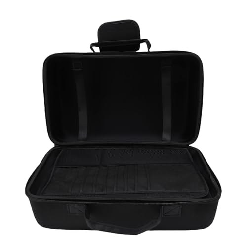 YUEHISY Hartschalen-Tragetasche für PS, Tragbare Spielkonsolen-Reisetasche mit Zweistufigem Design, Wasserdicht, Staubdicht, Stoßfest, für Gaming-Zubehör (Black) von YUEHISY