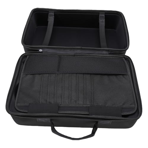 YUEHISY Konsole -Hard -Shell -Tragetasche, Tragbares Reisefall für PS, mit Gummibanddesign, Großer Kapazität, Schutzbeutel für Vertikale Basis -USB -Kabel für Headset -Basis (Black) von YUEHISY