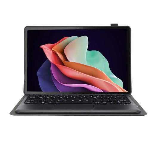 YUEHISY Magnetisch Abnehmbarer Tastaturgehäuse für Tab P12 12,7 "2023, 100 Stunden mit Magnetstiftschlitz für TB370FU/TB371FC (Black) von YUEHISY