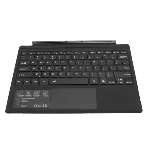 YUEHISY Magnetische BT -Tastatur, Funkelosen Wiederaufladbare Tablet -Tastatur mit Farbenfrohen Hintergrundbeleuchtung, Multi -Touchpad, Abnehmbares Design, für Pro 3 4 5 6 7 (Black) von YUEHISY